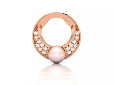 Women pearl pendant 3dm render detail