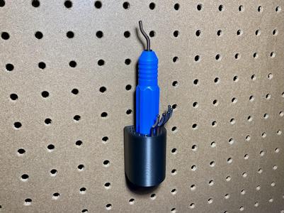 Wide Deburring Tool Holder for 1 Inch Pegboard