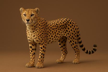 3D Realistic Cheetah Render