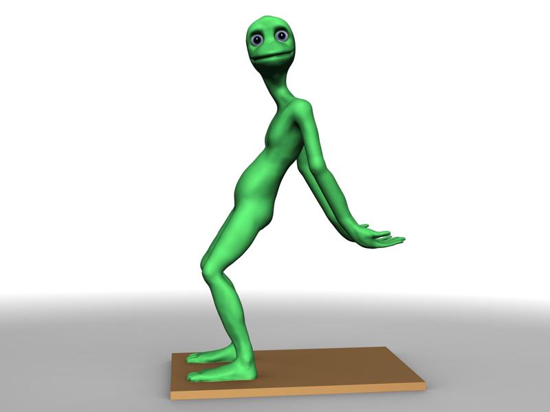 Alien green Alieno dama tu cosita