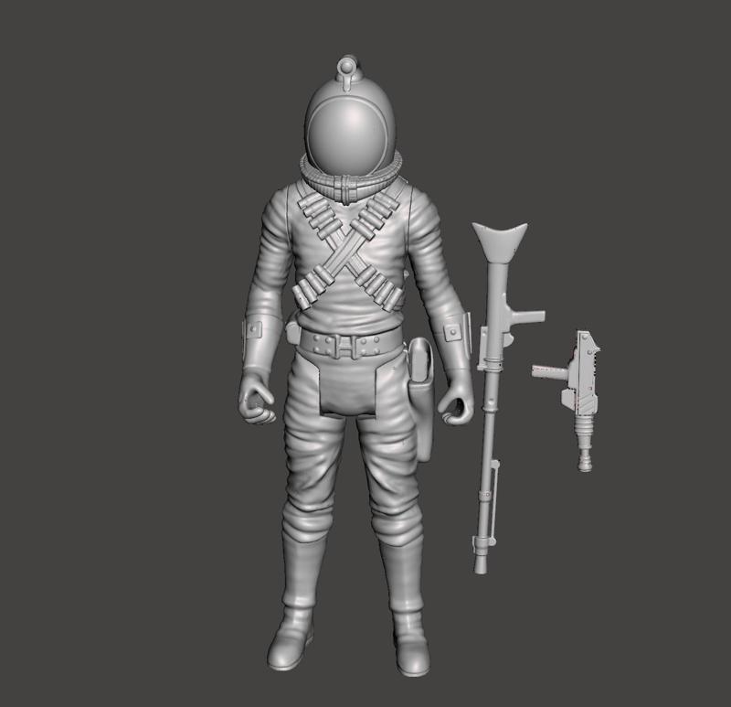 BANE MALAR VINTAGE CUSTOM STAR WARS FIGURE, KENNER 3.75", 6" ALIEN CREATURE, JABBA'S PALACE PATRON, BOUNTY HUNTER, 5 POA CUSTOM 1/18 ACTION FIGURE