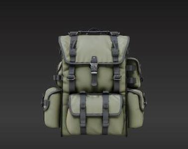 Modular Sci-Fi Expedition Backpack Set - Rugged Tactical Field Gear 3D Model