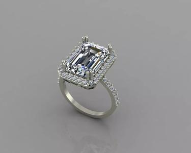 Emerald jewelry ring