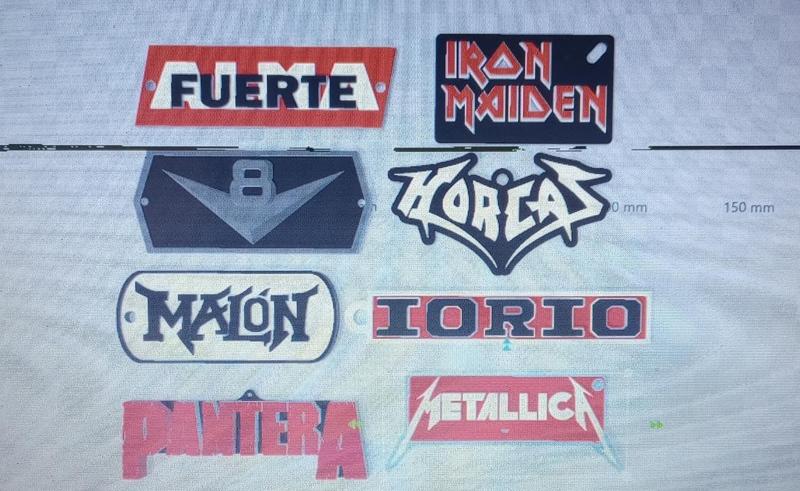 heavy metal rock keychain