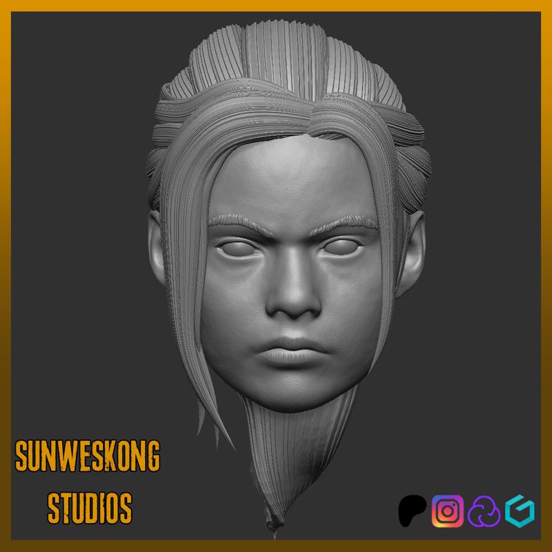 CLAIRE REDFIELD RE2REMAKE angry HEADSCULPT