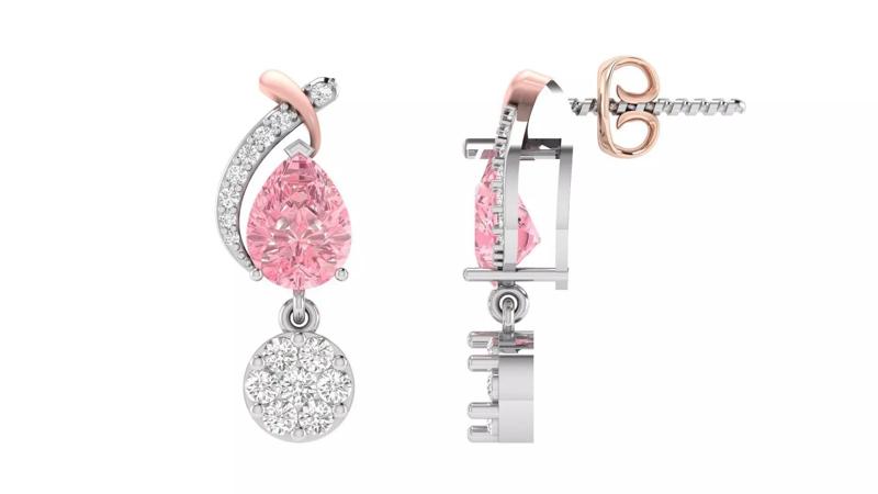 Light Weight Diamond Earrings