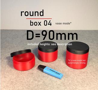 Round Box 04 - Diameter 90mm (vase mode)