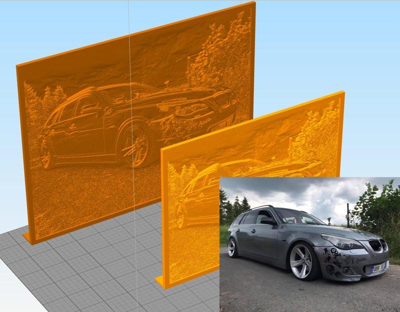 BMW E-61  lithophane 200mm/ 260mm