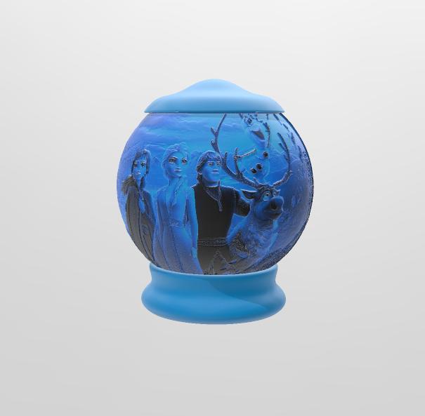 Litho lamp the snow queen frozen