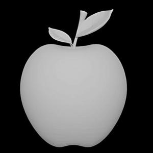 Apple with Leaves