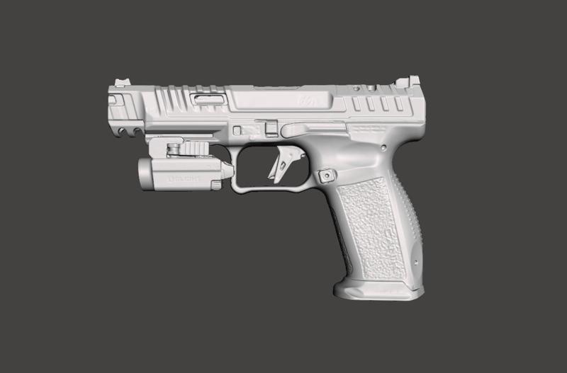 Canik Rival Olight Baldr S Real Size 3D Gun Mold