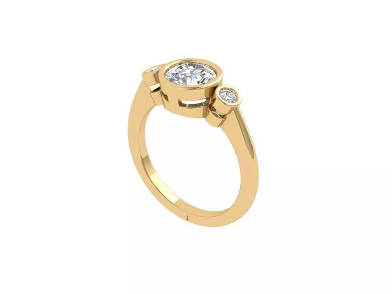 Solitair 3 Stone Ring