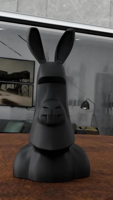 Moai Easter Island Bunny Cursed edition   