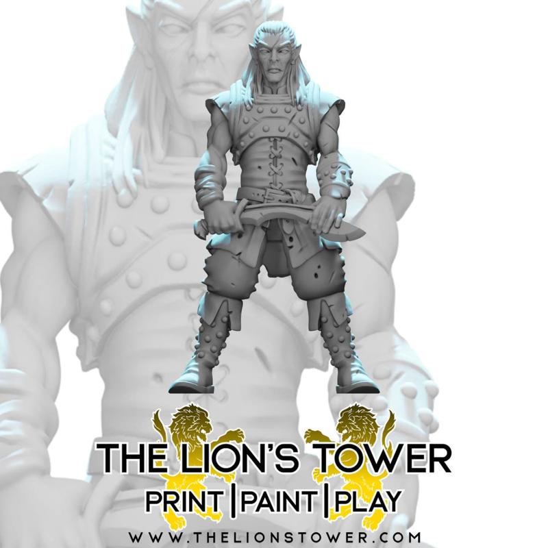 Lyndon - Elf bandit (32mm scale presupported miniature)