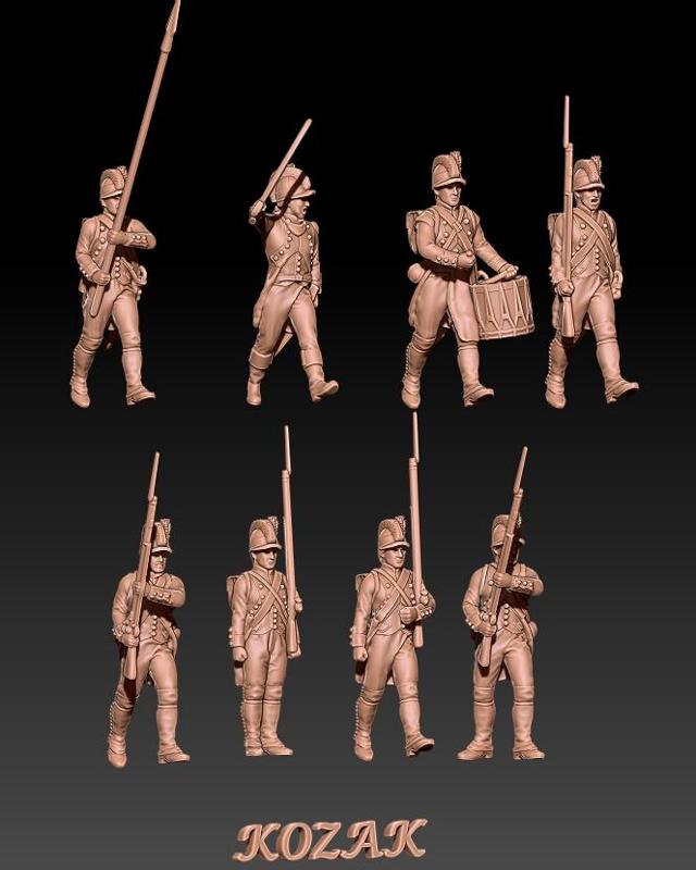 napoleonic french fusiliers with tarleton Revolutionary wars set 1