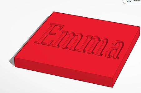 Emma nameplate   