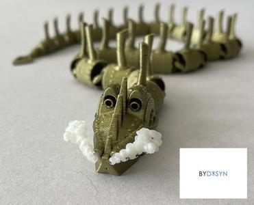 Articulated Steampunk Serpent/Dragon Print in Place