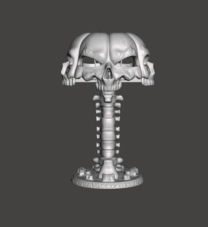 C65 scary skull lamp