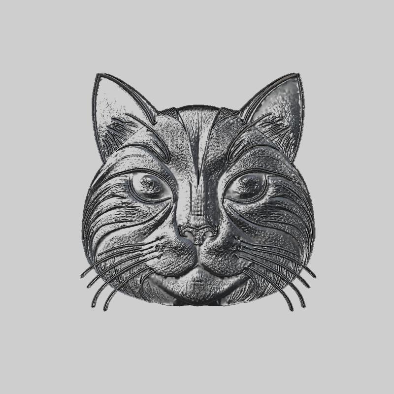 Cat Animal Metal Head