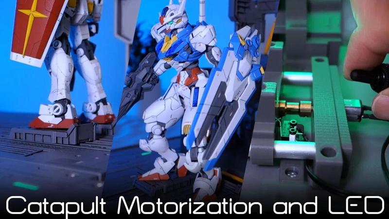 Gunpla Catapult Launch Motorization and LED Diorama Parts   