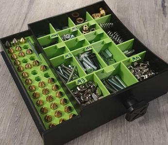 Ender 3 V2 Tray Nozzle Holder + Organizer