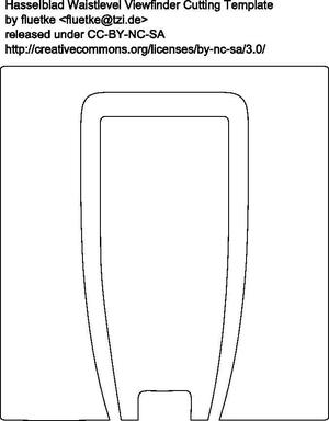 Lasercut-Template for Hasselblad Waistlevel Viewfinder Leatherette   