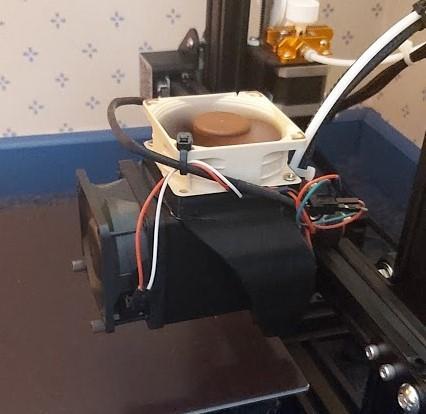 Ender 3 60mm fan cooling for part and hotend