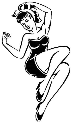 Girl stencil 70