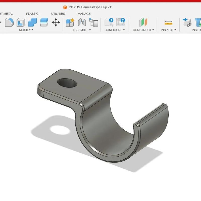 19mm (3/4") Pipe or Cable Clip M6   