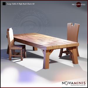 Large Table & High Back Chairs 02