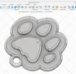 Porte-clé patte de chat   