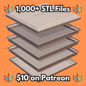 Industrial Sized Herb Grind Particulate Sorter (Coarse Medium Fine) MineeForm FDM 3D Print STL File   