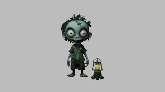 Zombie Halloween lamp