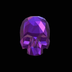 Low poly skull