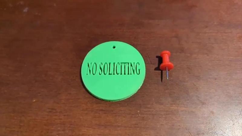 No Soliciting Sign/Plate (3D x Trey)   