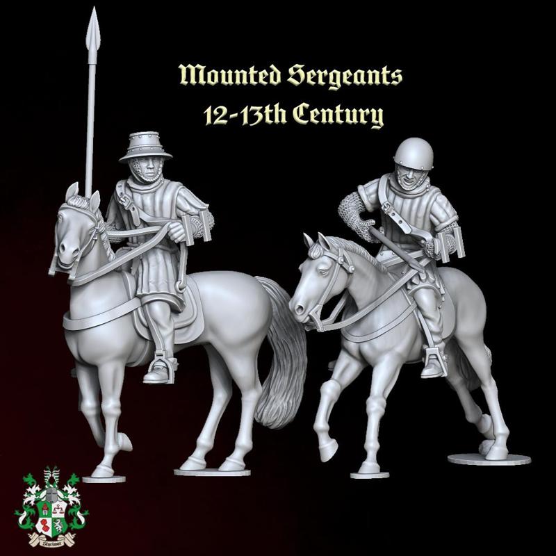 Mounted Sergeants 12-13th Century SET 1