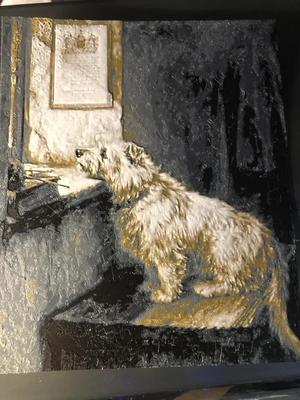 Sad Dog Waiting (Hueforge)   