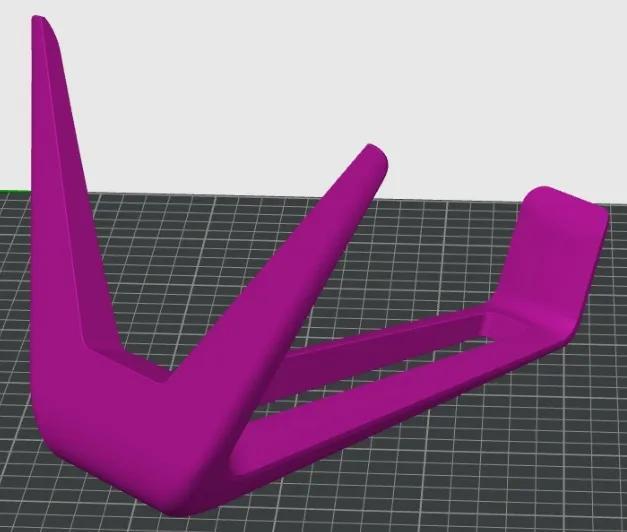 Makerbot headphone stand - easy print remix   