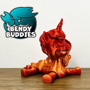 Unicorn Unimi / Horned Creature Articulated / Print-in-Place Fable Horse / Cute Beast / Fantasy World Encounter