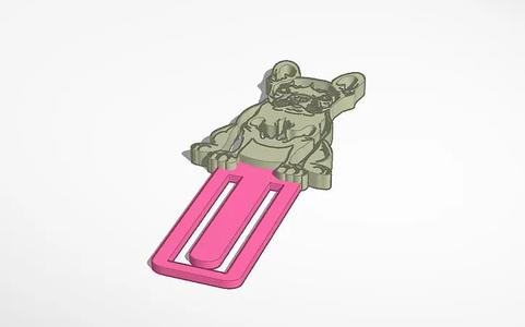 marque page bulldog francais   