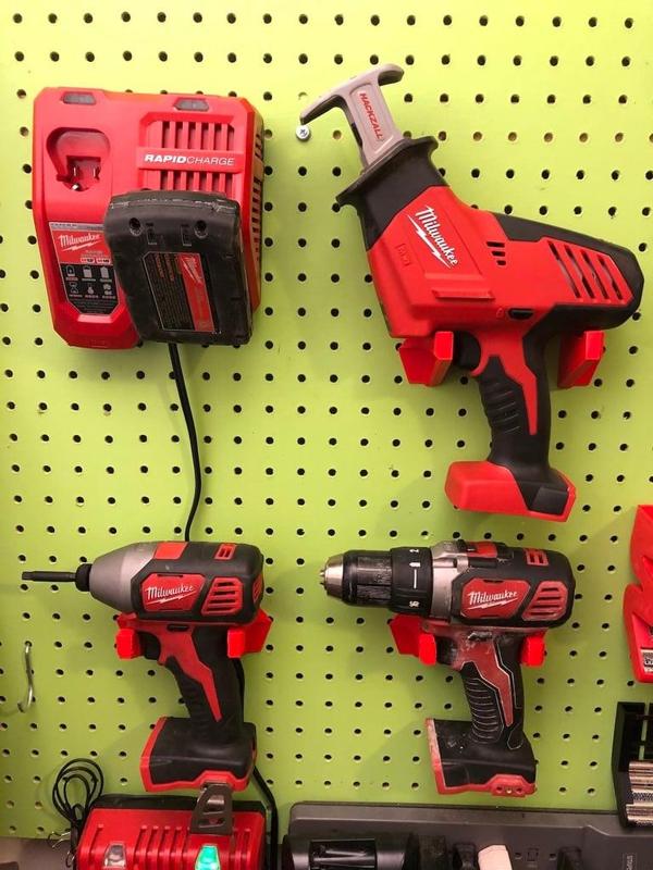 Pegboard Cordless Tool Hooks - Individual Hooks