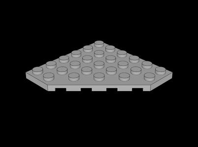 Lego Compatible (6106.dat) Plate  6 x  6 without Corner   