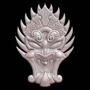 3D Model STL File for CNC Router Laser & 3D Printer Mask scary one