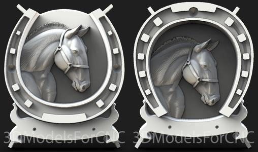 3D Model STL File for CNC Router Laser & 3D Printer Horse Head 10 Pack