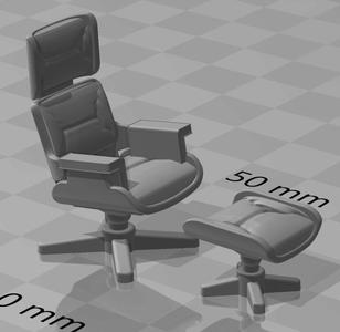 Retro Modern - Lounge Chair - Stone Skull Studios