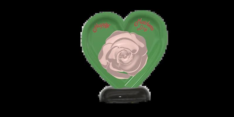 Mothers Day Rose in a heart   