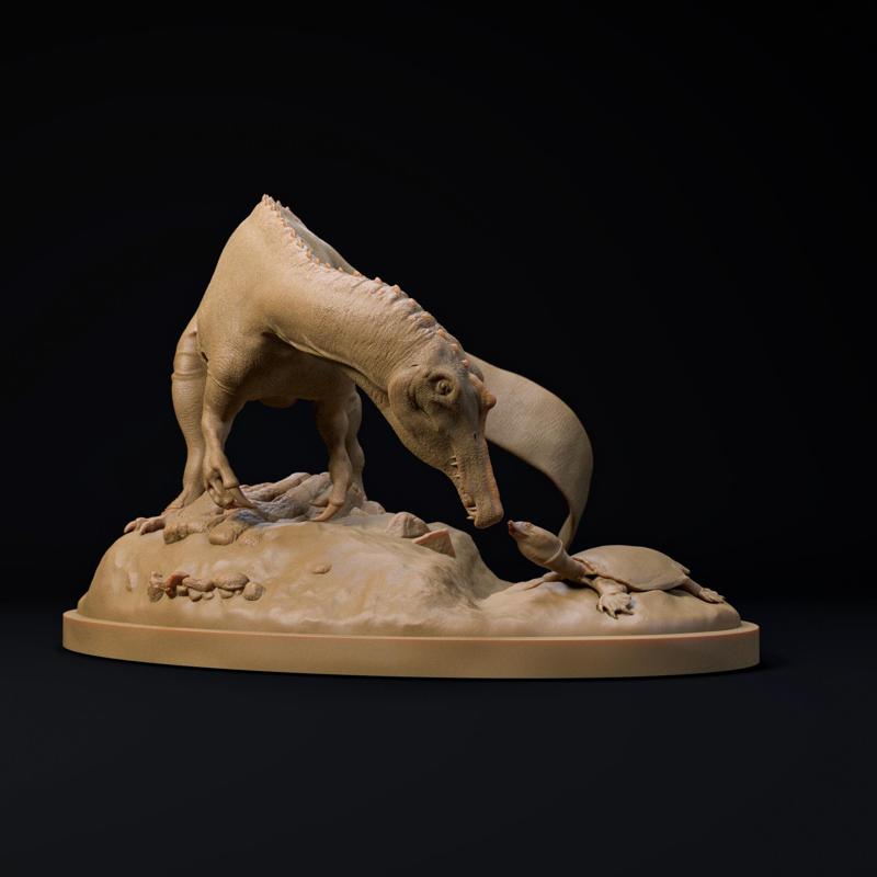 Irritator curious encounter 1-35 pre-supported prehistoric dinosaur