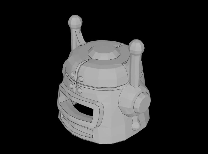 Lego Compatible (87992.dat) Minifig Headgear Helmet Robot with Eye Slot and Antennas   