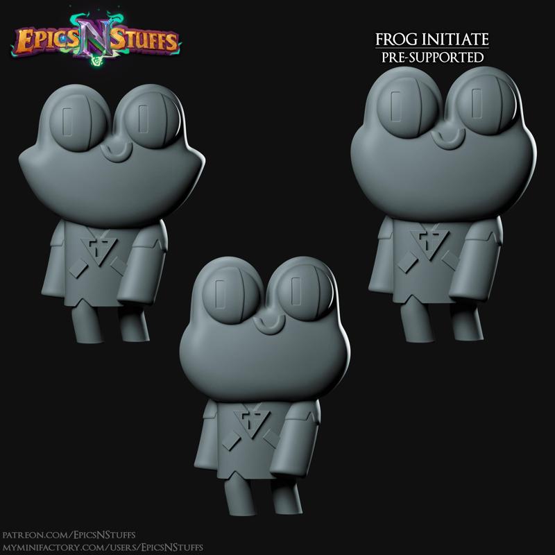 Frog Initiate (3 variants), Cult of the Lamb Miniature, Pre-Supported