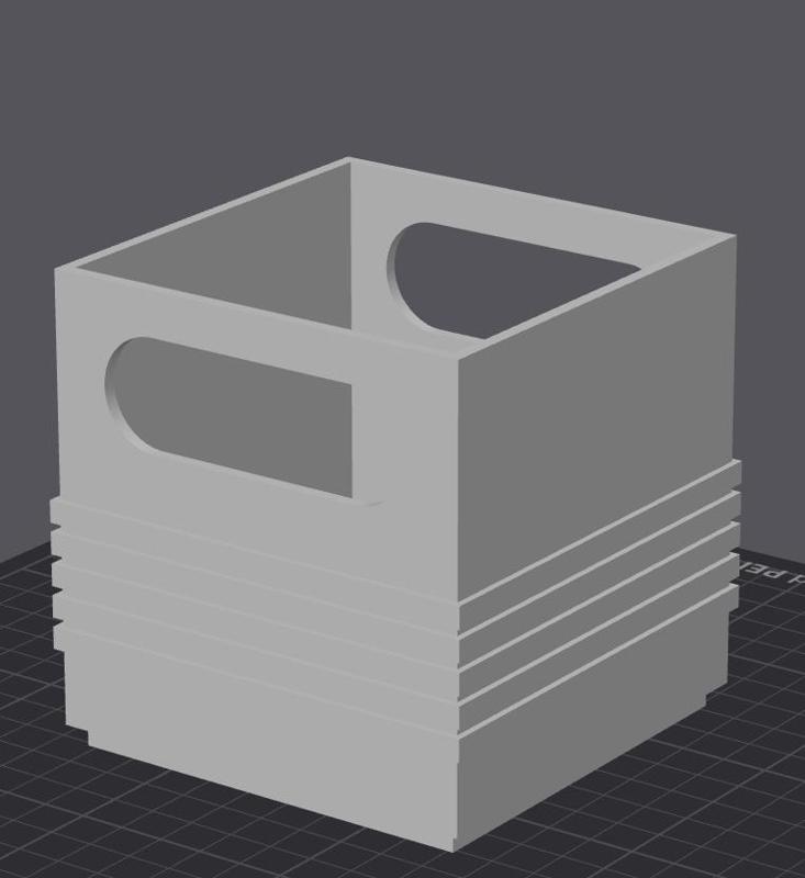 Stackable Box with Ribs